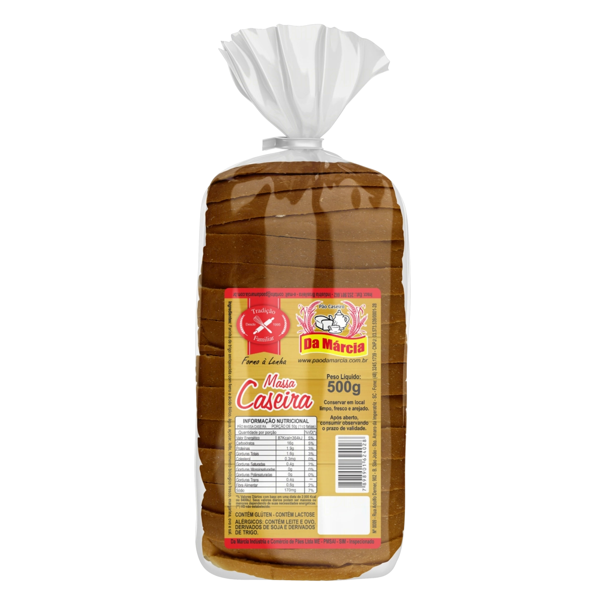 Pão Massa Caseira Da Márcia Pacote 500g
