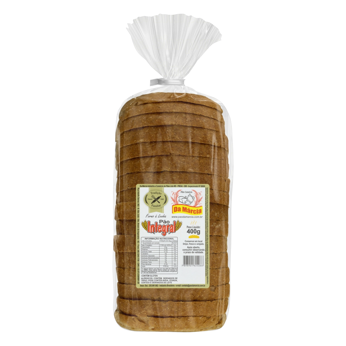 Pão Caseiro Integral Da Márcia Pacote 400g