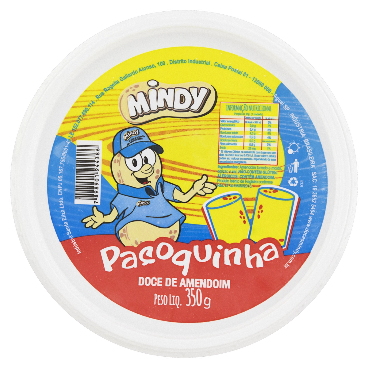 Paçoquinha Mindy Pote 350g