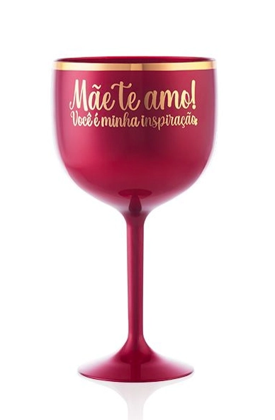 Taca Gin 600 Ml Marsala Borda Ouro Dia Das Maes Rf 4434