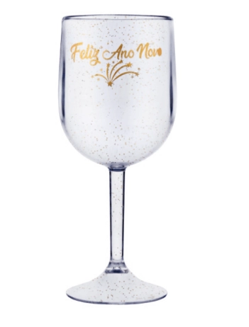Taca Vinho Glit Our Feliz Ano Novo 290ml