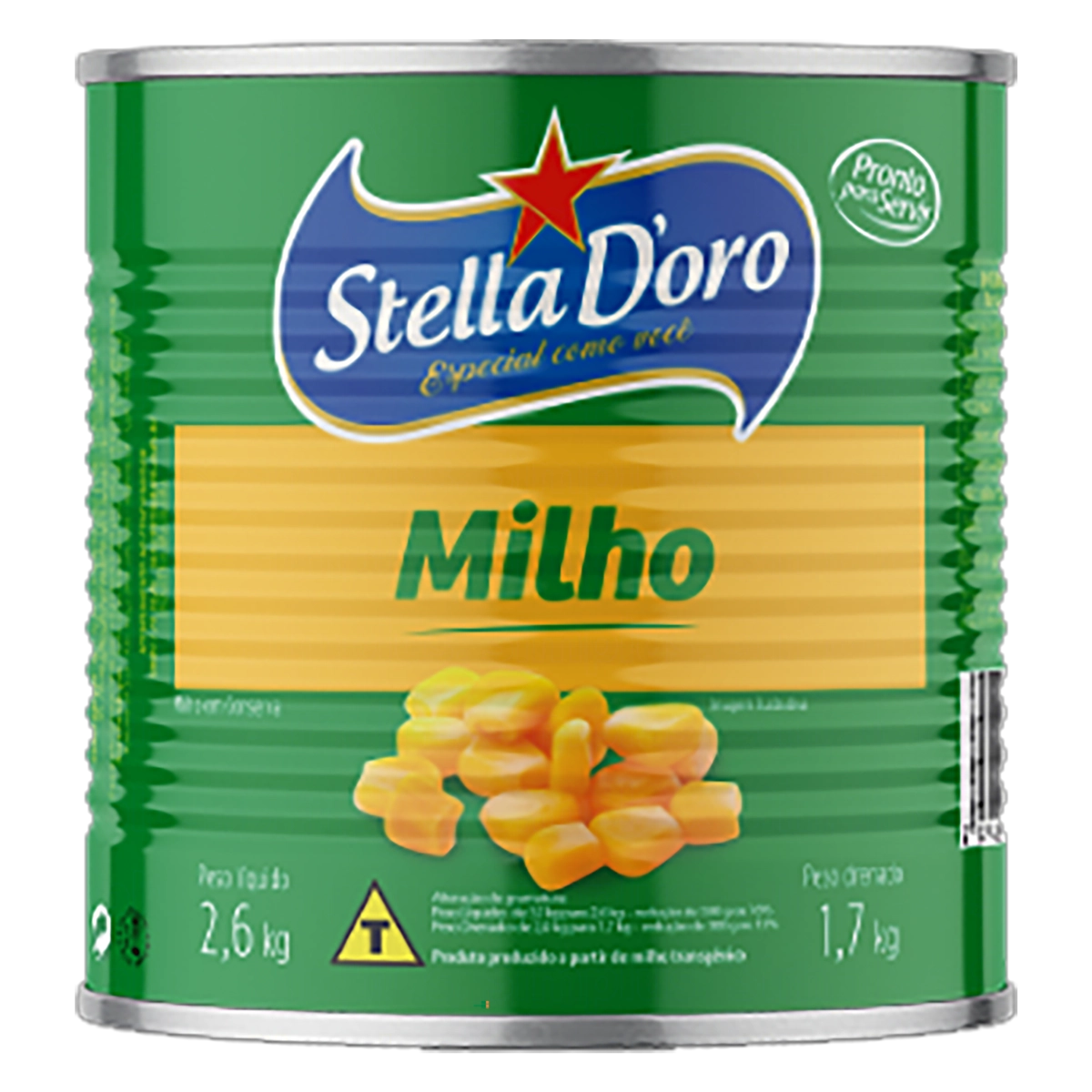 Milho Verde Em Conserva Stella Doro Lata 1,7kg