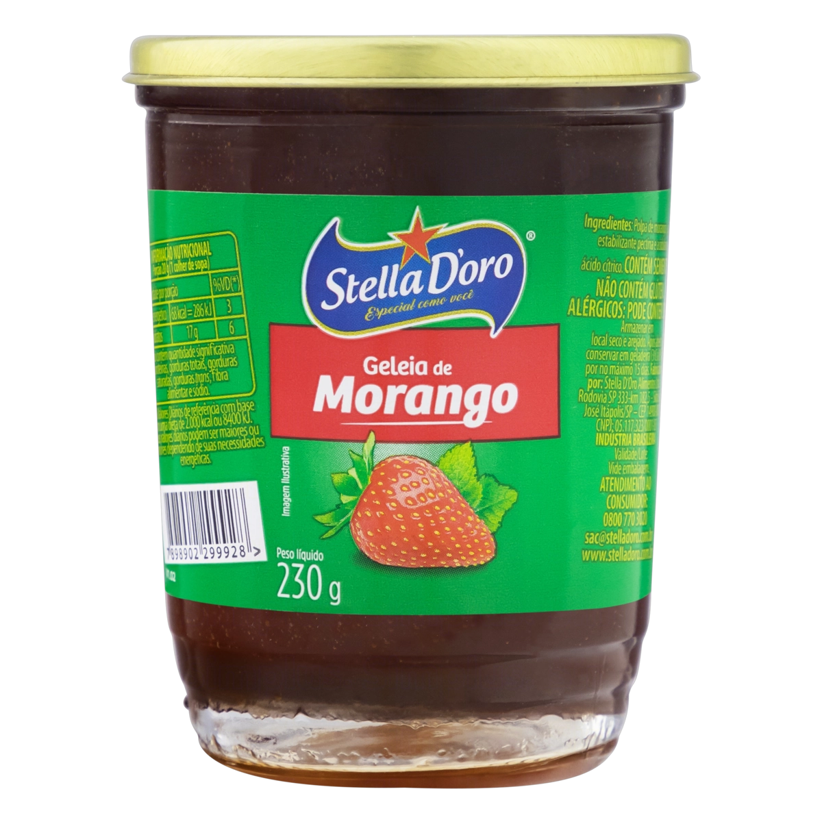 Geleia Morango Stella Doro Vidro 230g