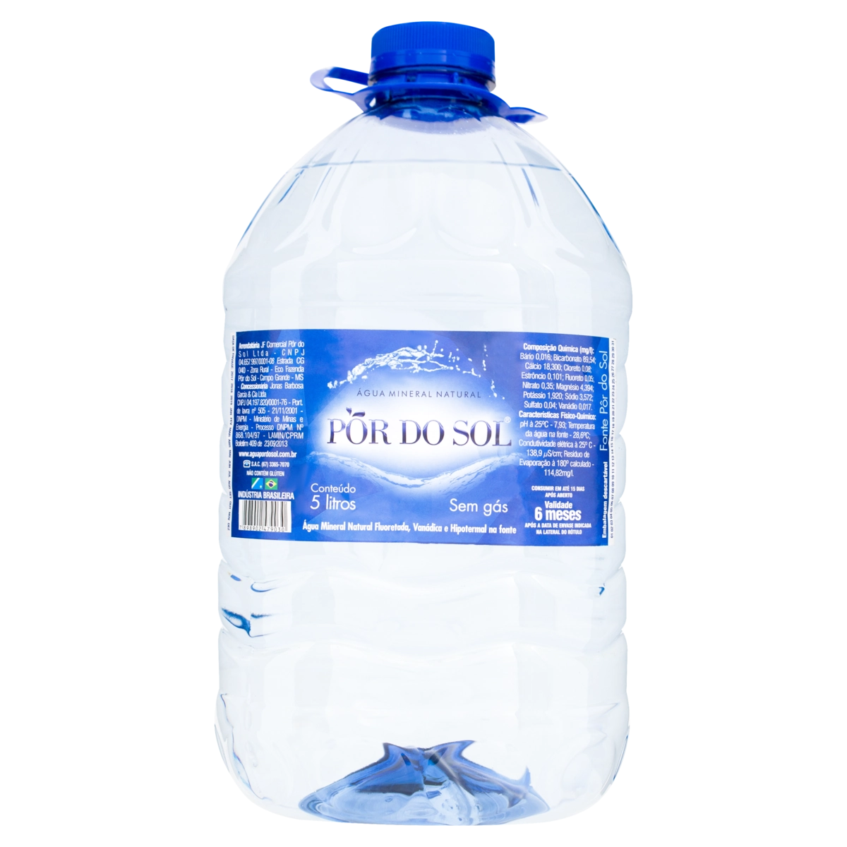 água Mineral Natural Sem Gás Pôr Do Sol Galão 5l