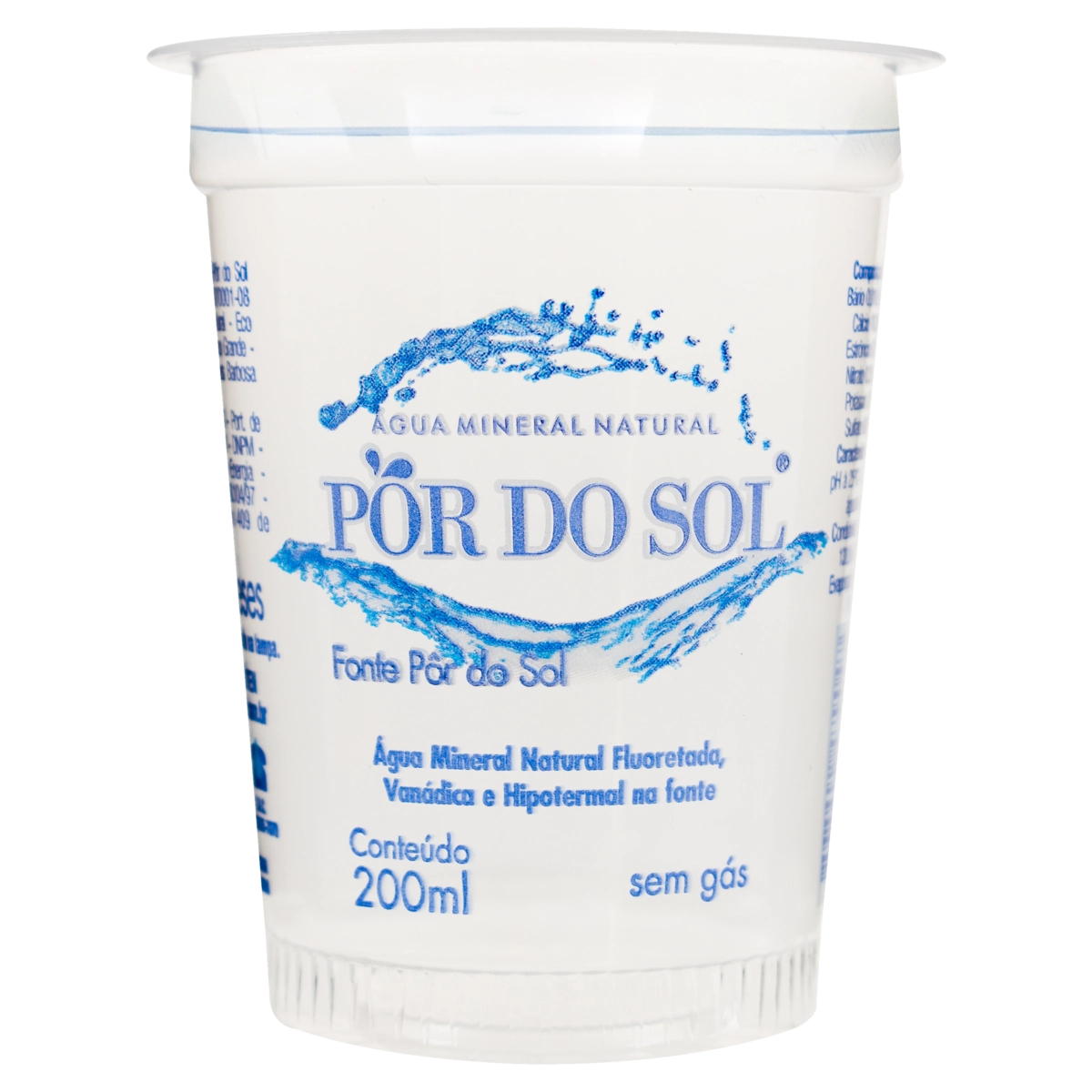 água Mineral Natural Sem Gás Pôr Do Sol Copo 200ml