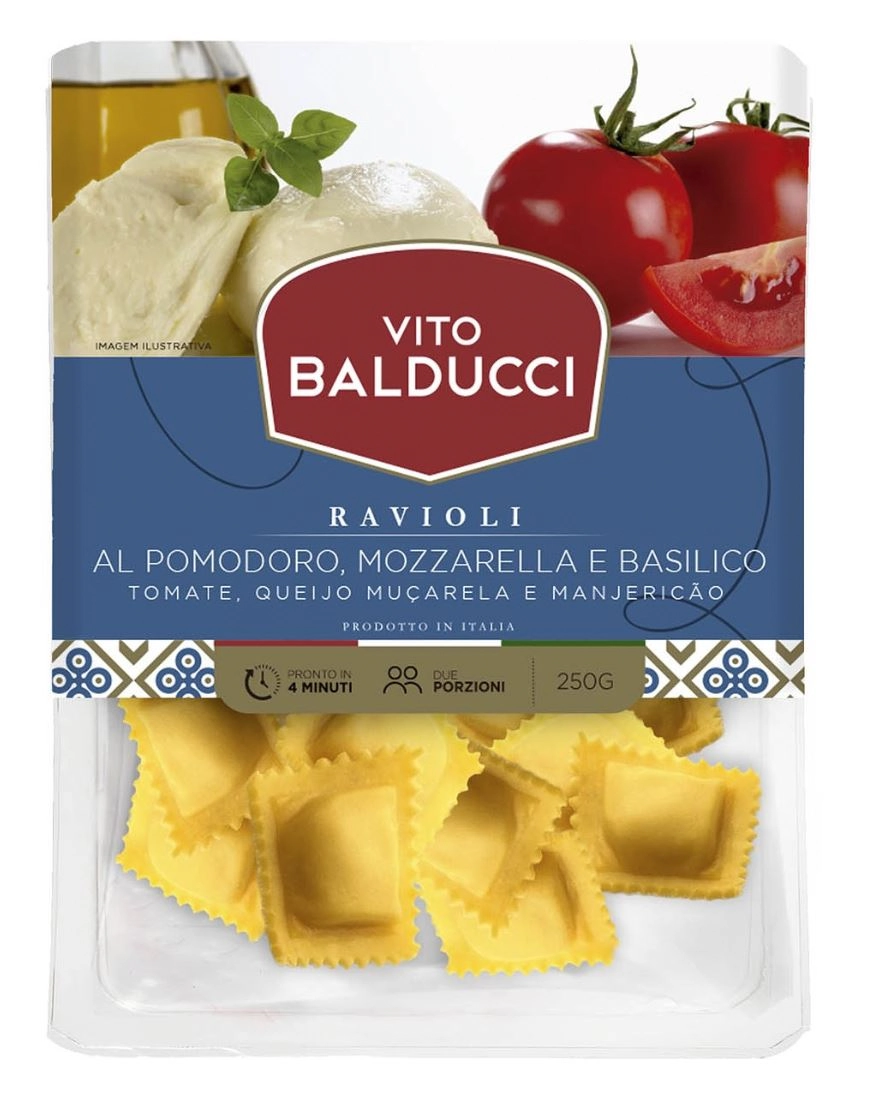 Ravioli De Tomate Queijo Mucarela E Manjerica
