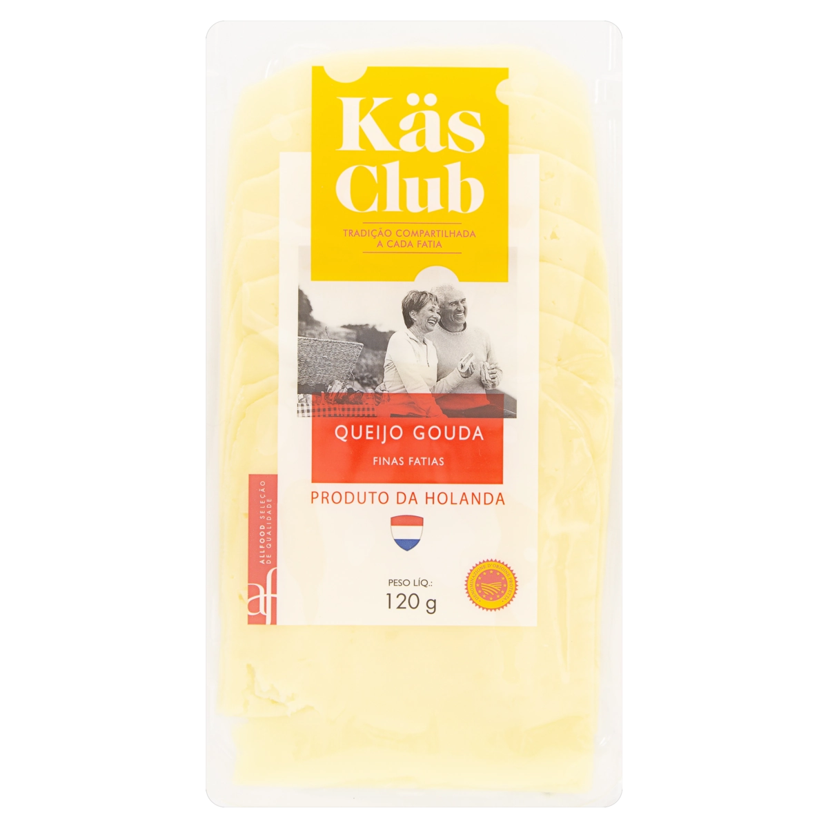 Queijo Gouda Fatiado Käs Club 120g