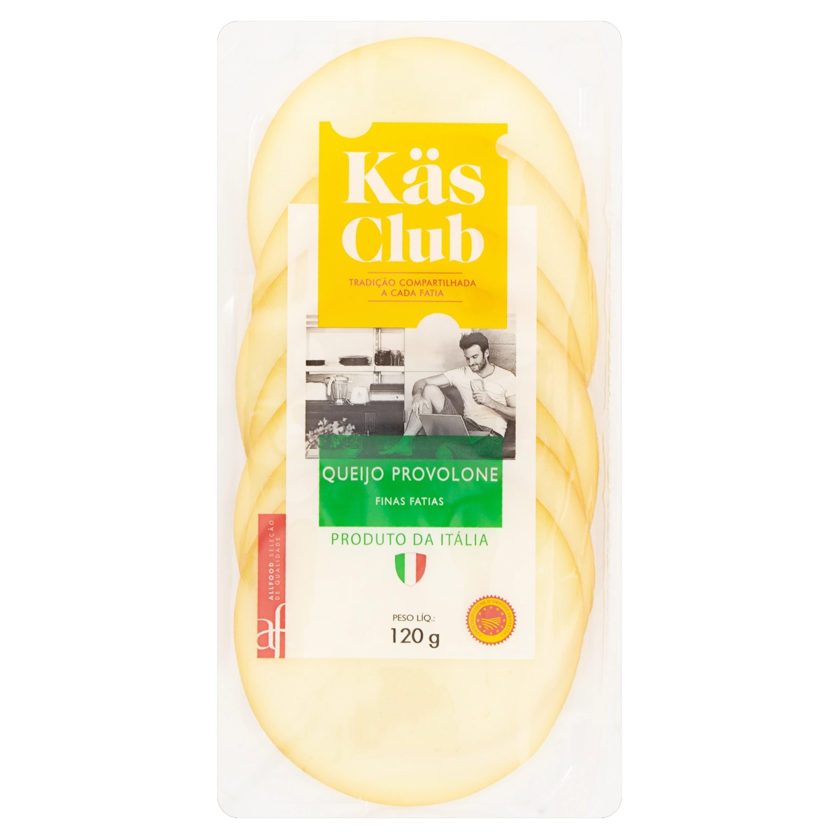 Queijo Provolone Fatiado Käs Club 120g