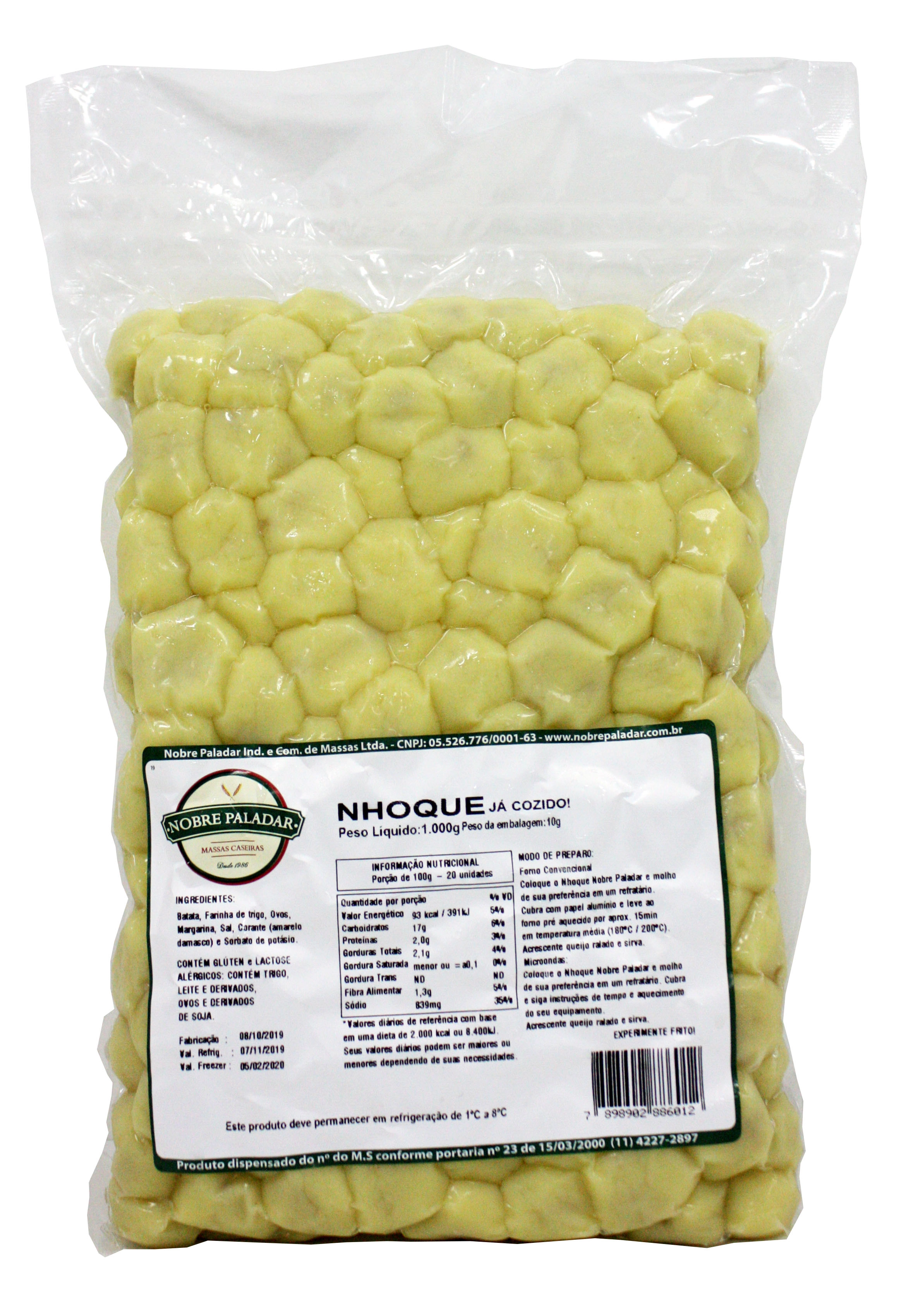 Massa Nobre 1kg Nhoque