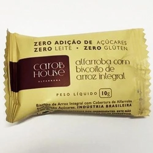 Alfarroba Com Biscoito De Arroz Integral 10g Carobhouse