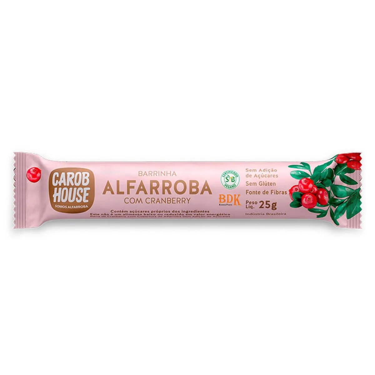 Alfarroba com Cranberry Carob House 25g