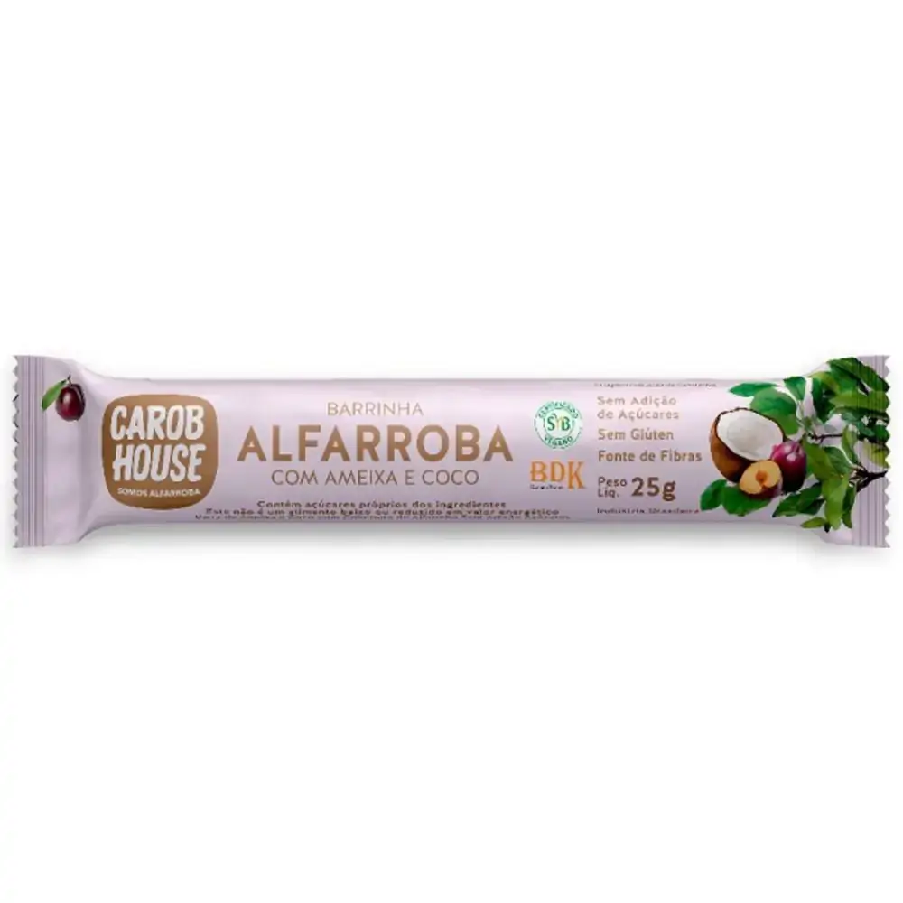 Alfarroba Ameixa Com Coco 25g Carob House