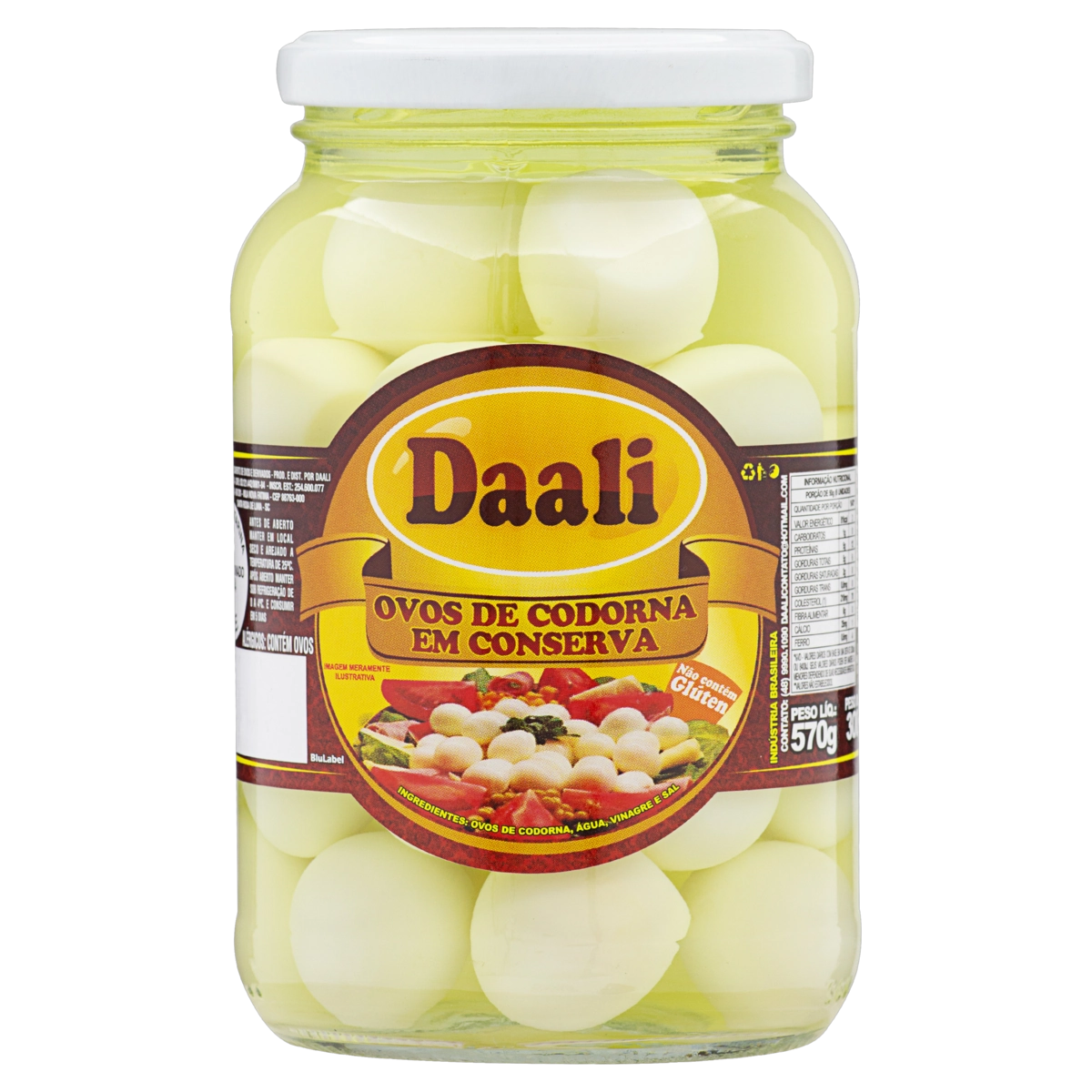 Ovo De Codorna Em Conserva Daali Vidro 300g