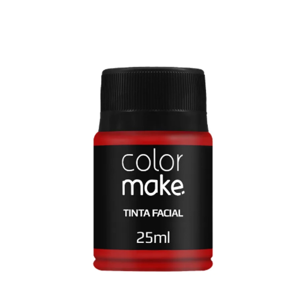 Tinta Maquiagem Liquida 25ml Ref.1309 Vermelho Atacado Ind Unid Color Make