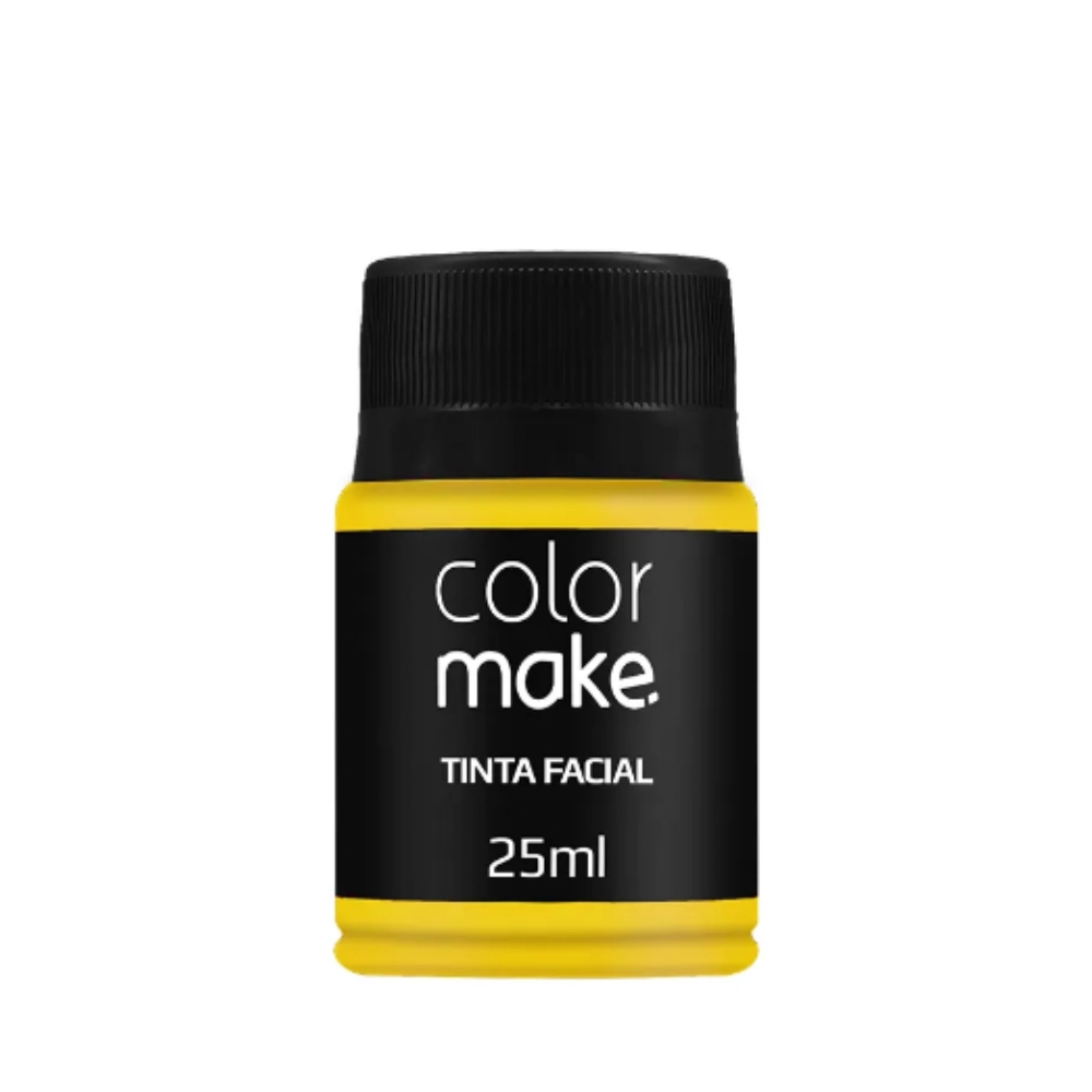 Tinta Maquiagem Liquida 25ml 1300 Amarelo Atacado Ind Unid Color Make
