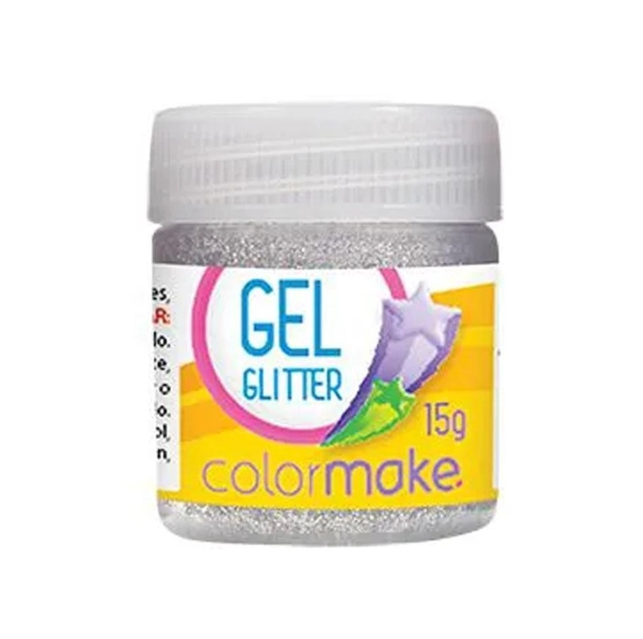 Gliter Gel 2504 15g Pt Prata Cm