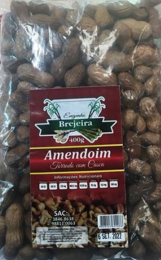Amendoim Brejeira Torrado Com Casca 400g