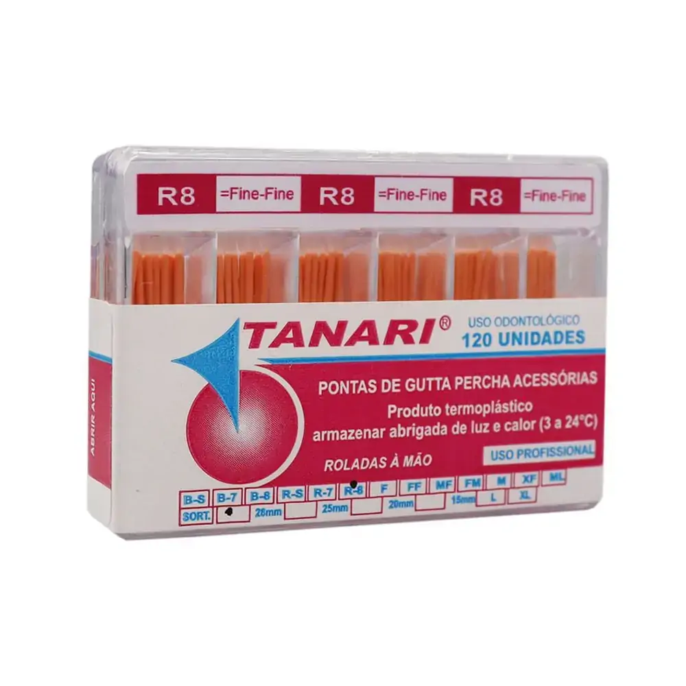 Cone De Guta Percha Secundaria - Tanari - Cone De Guta Percha Secundaria R8 28mm - Tanari