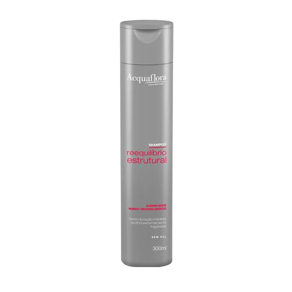 Shampoo sem Sal 300ml - Acquaflora Reequilíbrio Estrutural