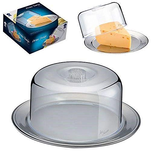 Queijeira Mega Inox 8011 C/ Cupula Em Acrilico