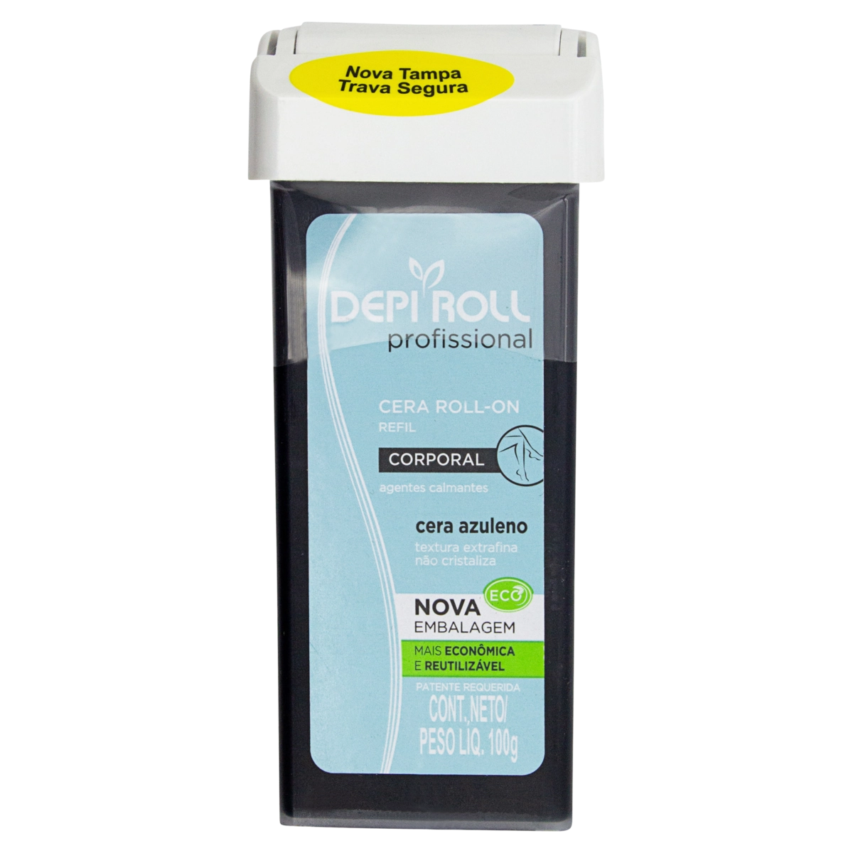 Cera Depilatória Roll On Azuleno Corporal Depi Roll Profissional 100g Refil