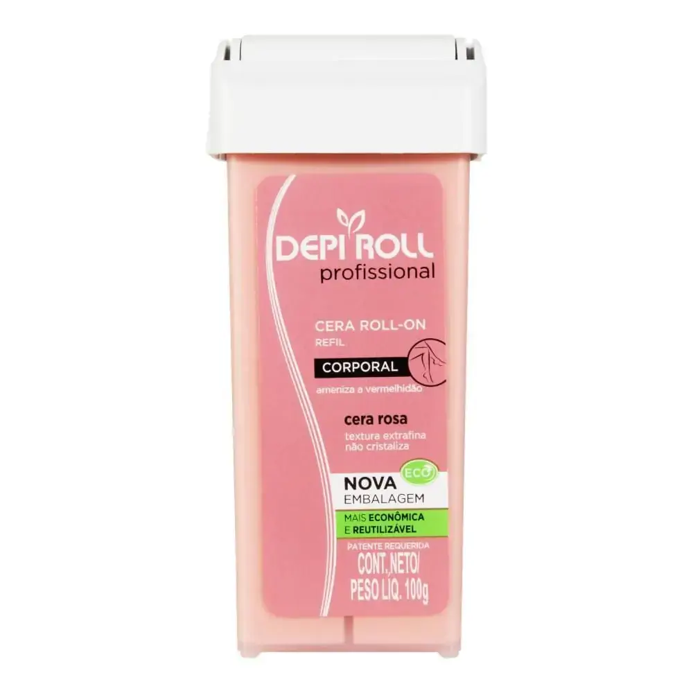 Cera Depilatória Roll On Rosa Corporal Depi Roll Refil Profissional Refil 100g