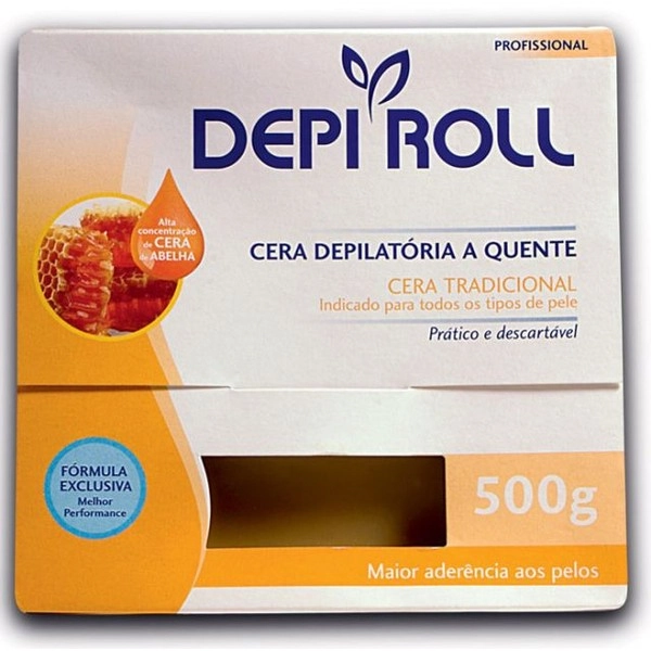 Cera Depilatória Quente DepiRoll Tradicional 500g