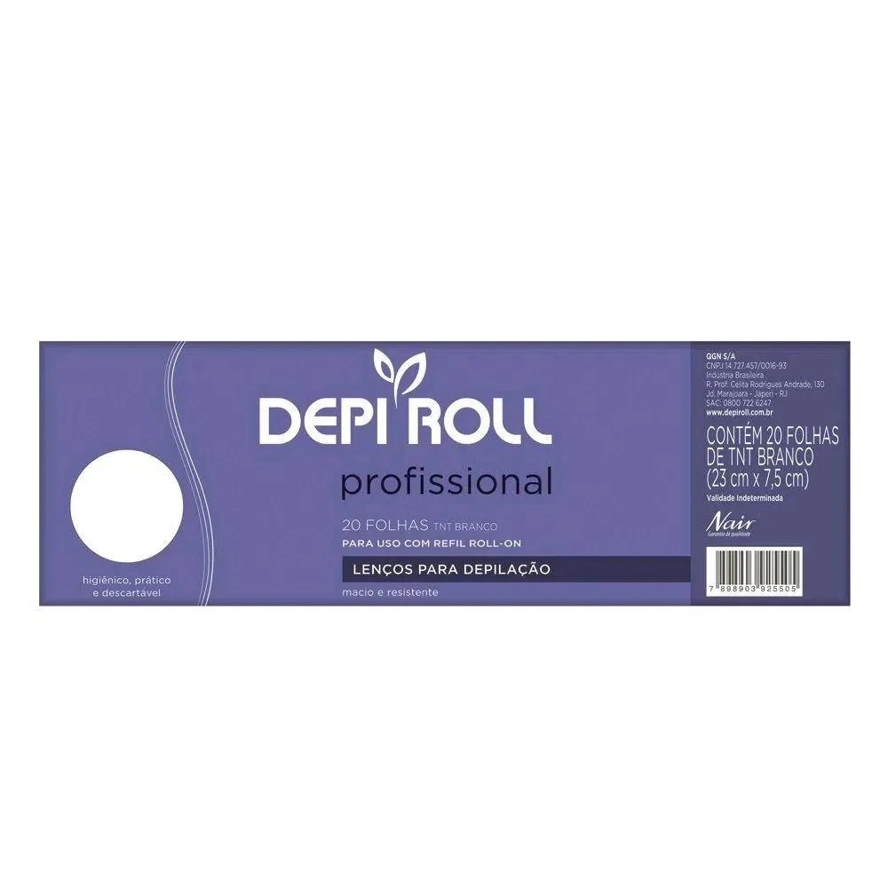 Lenços para Depilação DepiRoll Profissional 20 Unidades