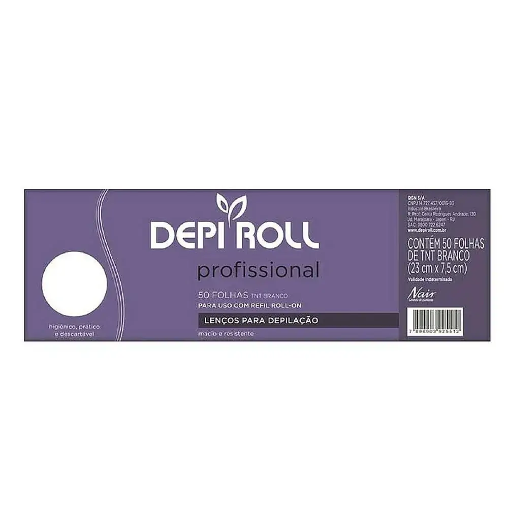 Lenço Para Depilação Depi Roll Profissional 50 Unidades