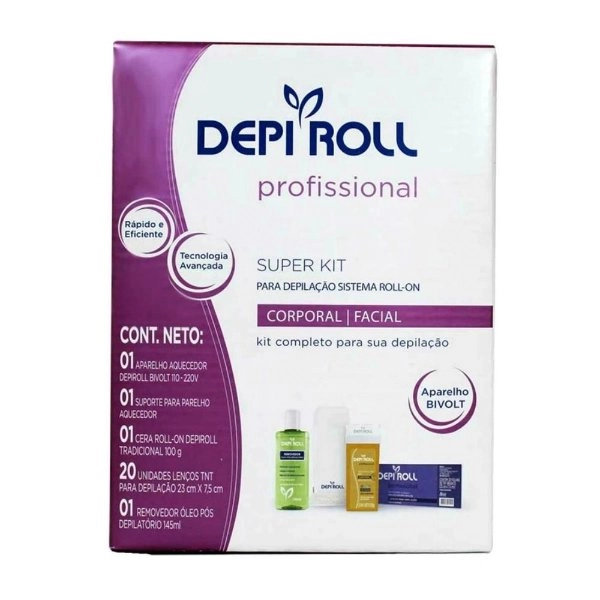 Kit Para Depilacao Depi Roll Sistema Roll On