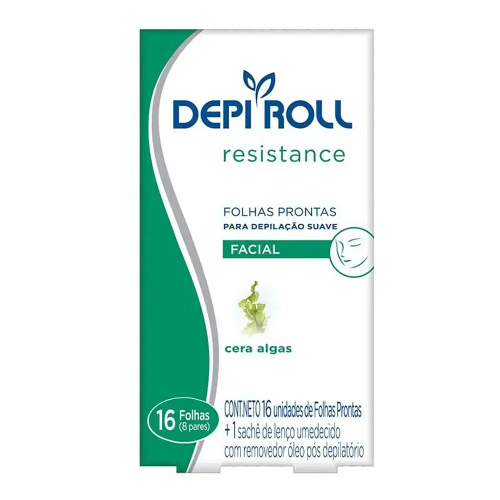 Folhas Para Depilação Facial Depiroll 16 Unidades