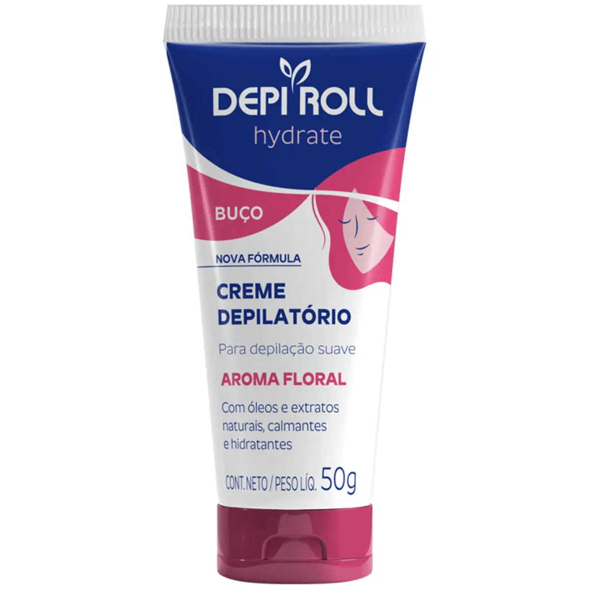 Creme Depilatório Hydrate Floral Buço Depi Roll Bisnaga 50g