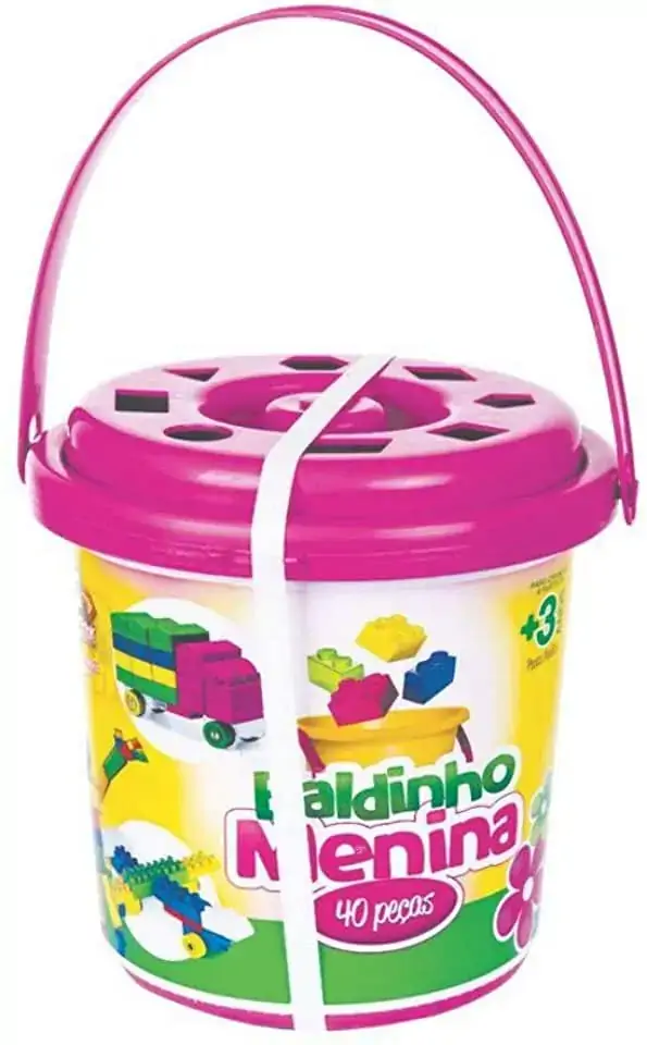 Brinquedo.barao Bloc.montar 40pcs Baldinho M