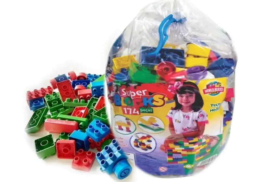 Super Blocks Bolsa 174 Peças Médias