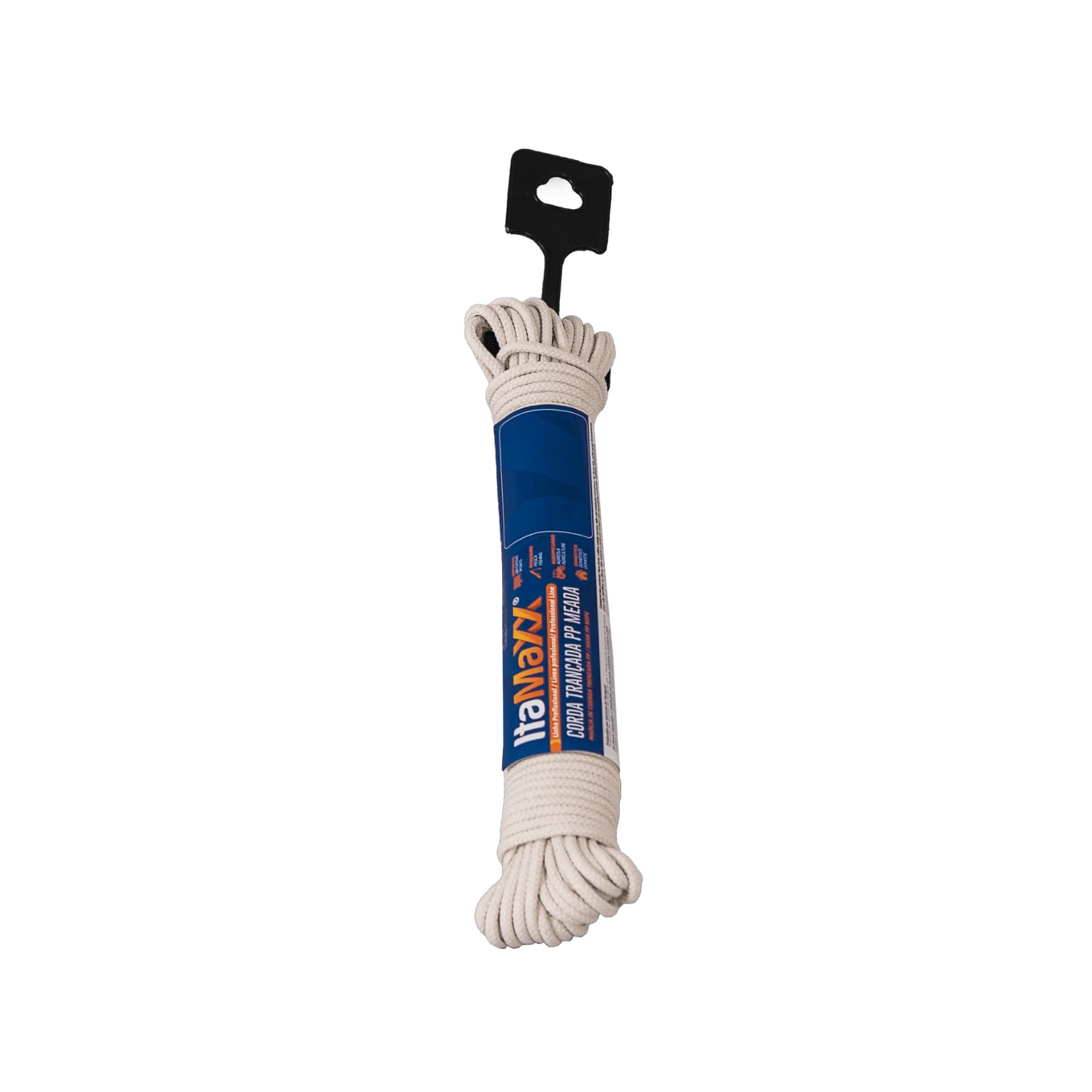 Corda de Polipropileno Trançada 4mm Multifilamento com 20m Branco Itacorda