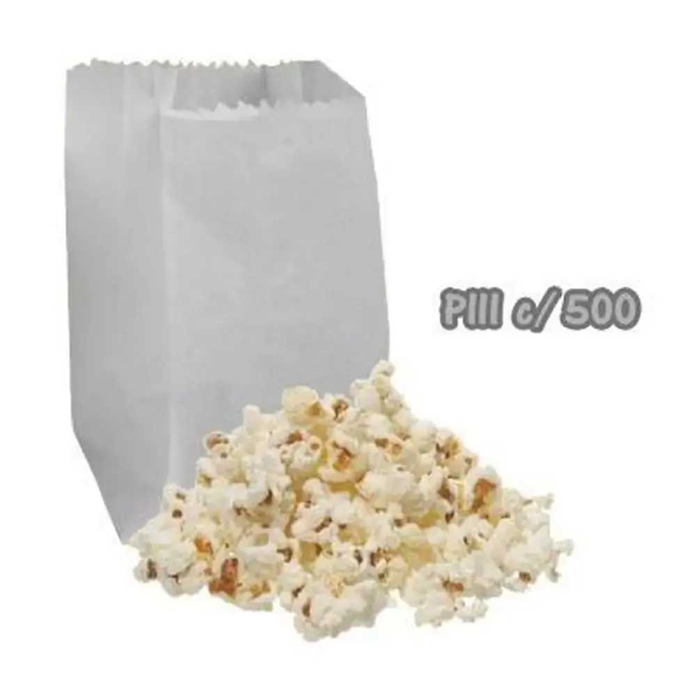 Saco Pipoca Kraft Branco N3 500un A