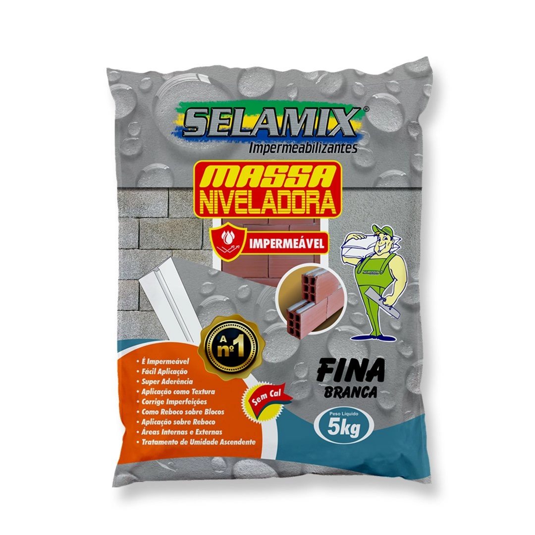Massa Niveladora Fina Branco 5kg
