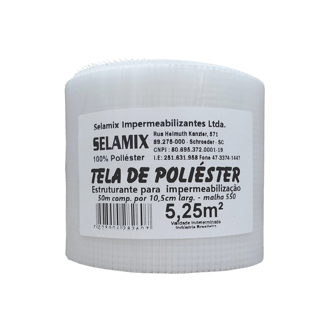 Tela Poliester 550 2x2mm Largura 10,5 Cm X 50 Metros De Comprimento