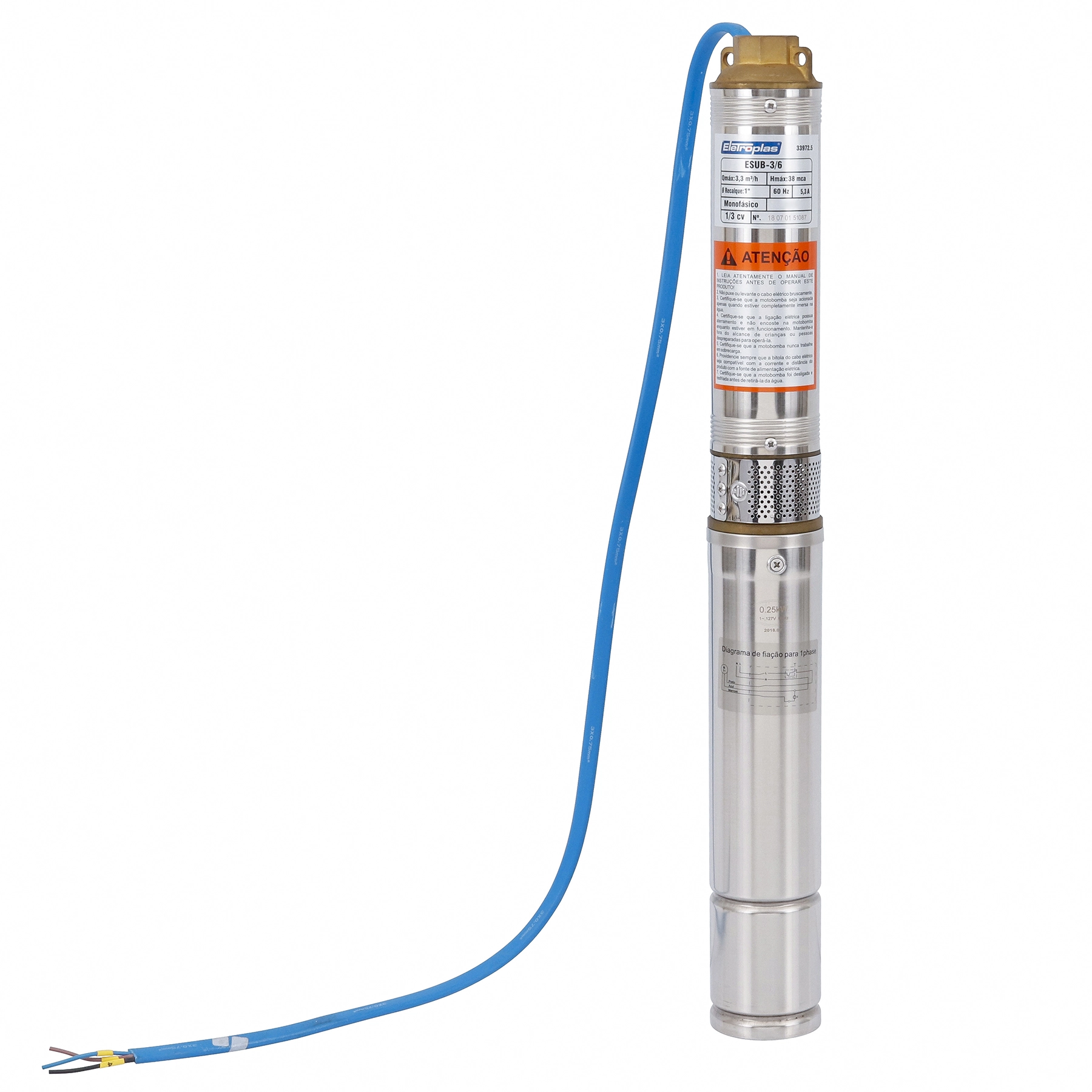 Bomba Submersa ESUB 3/6 127V Garthen
