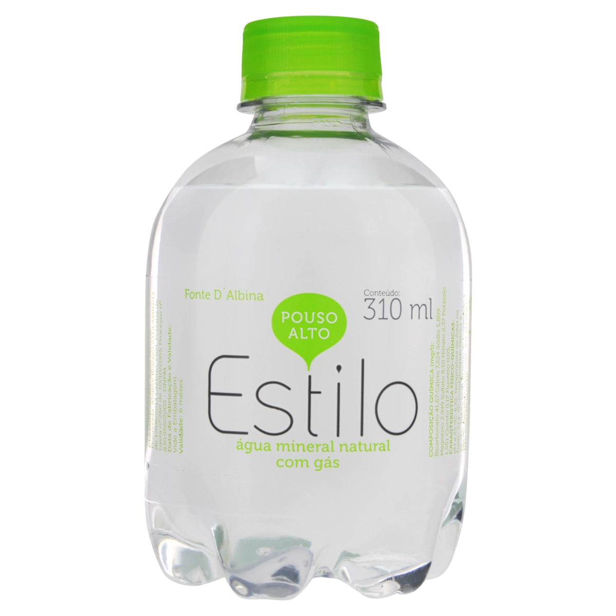 água Mineral Natural Com Gás Estilo Garrafa 310ml