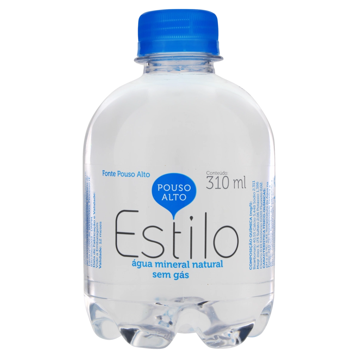 água Mineral Natural Sem Gás Estilo Garrafa 310ml