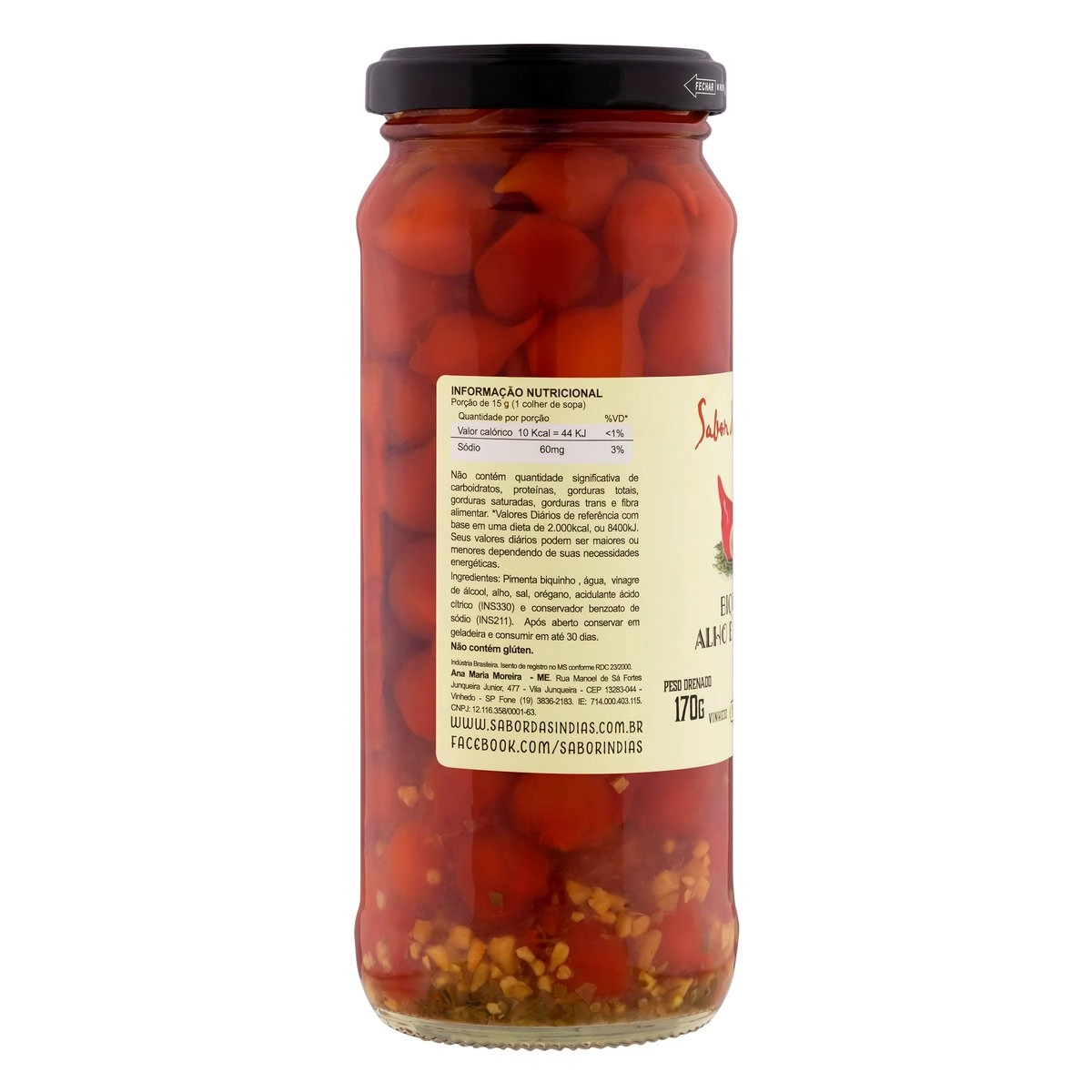 Pimenta Biquinho Pote Temperada