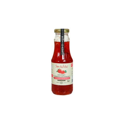 Chutney de Pimenta com Morango Vegano 370g Sabor das Índias