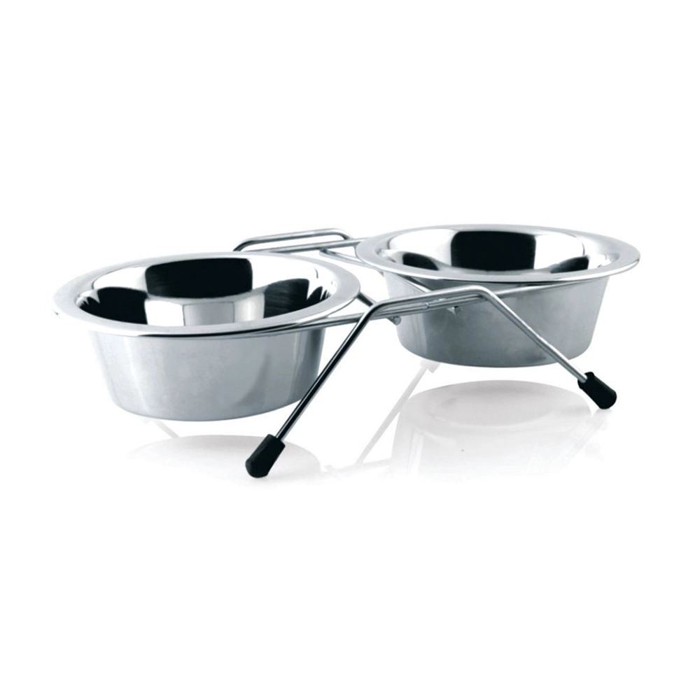 Comedouro Duplo Inox Nr. 4 Chalesco