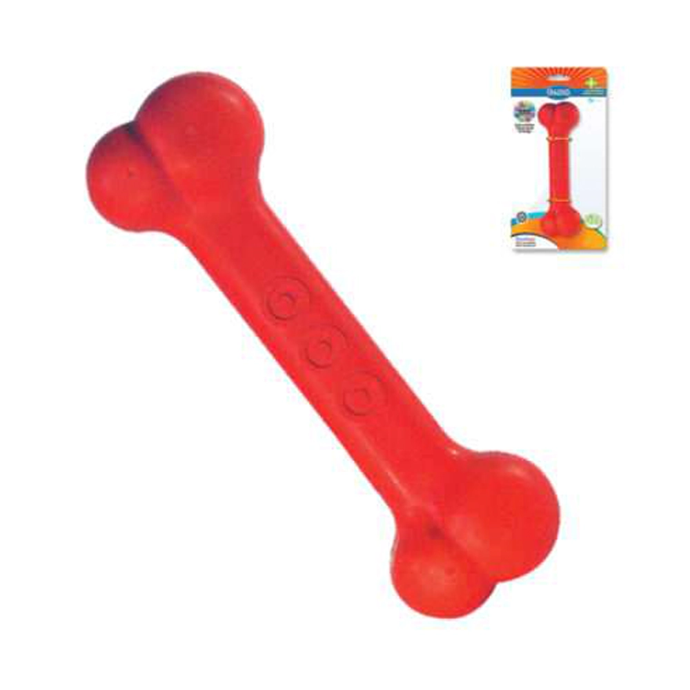 Brinquedo Chalesco Para Cães Osso De Borracha