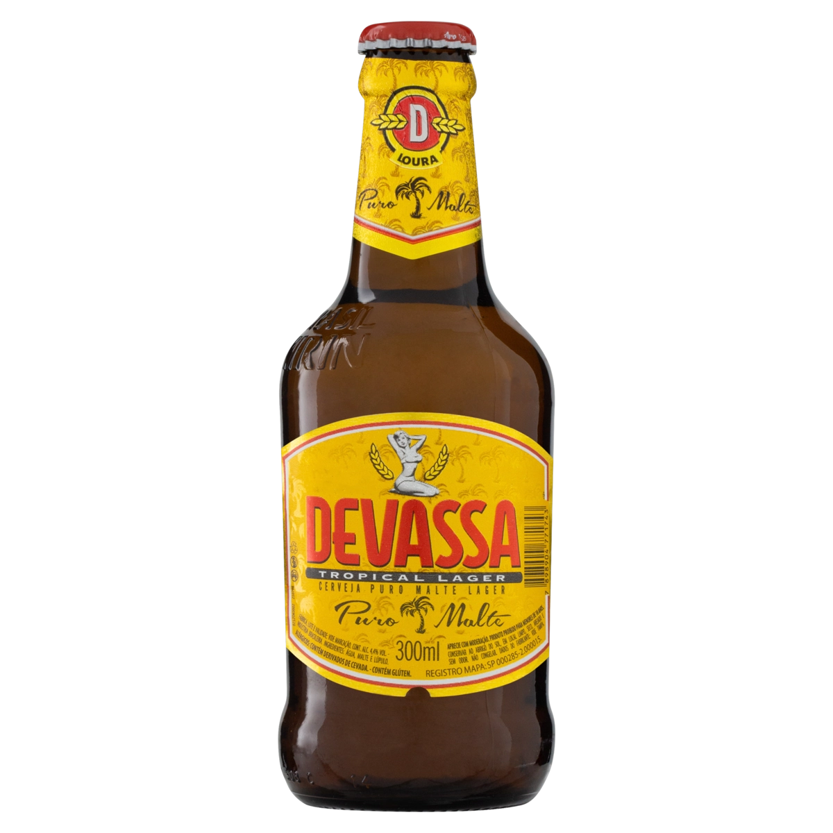 Cerveja Lager Puro Malte Tropical Devassa Garrafa 300ml