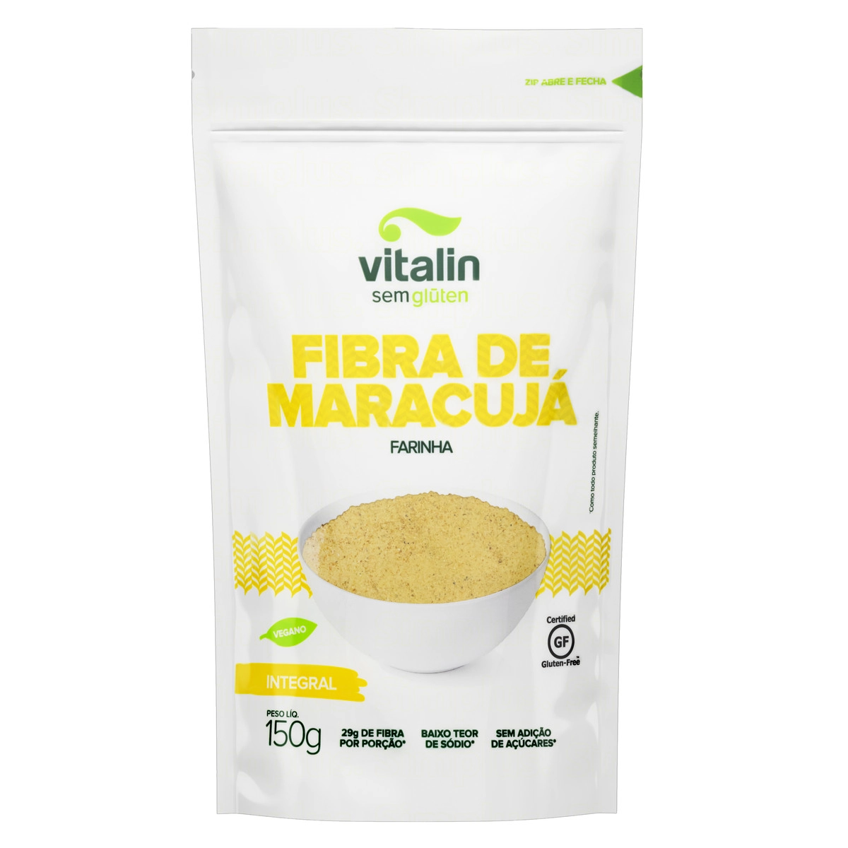Fibra de Maracujá Integral VITALIN Pacote 150g