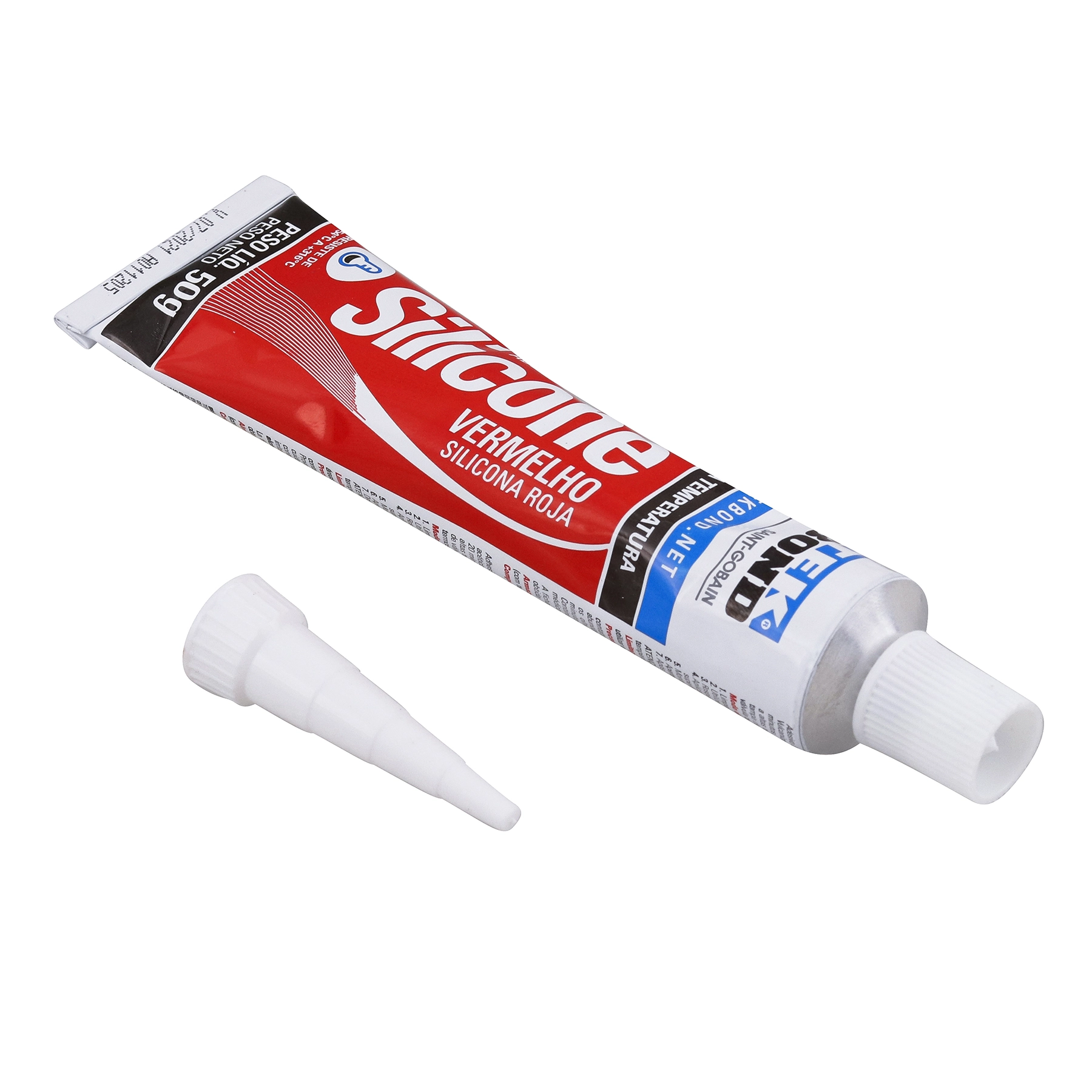 Silicone Acético Alta Temperatura 50g Vermelho