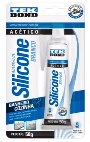 Adesivo De Silicone Tekbond 50g Transparente Caixa Com 12