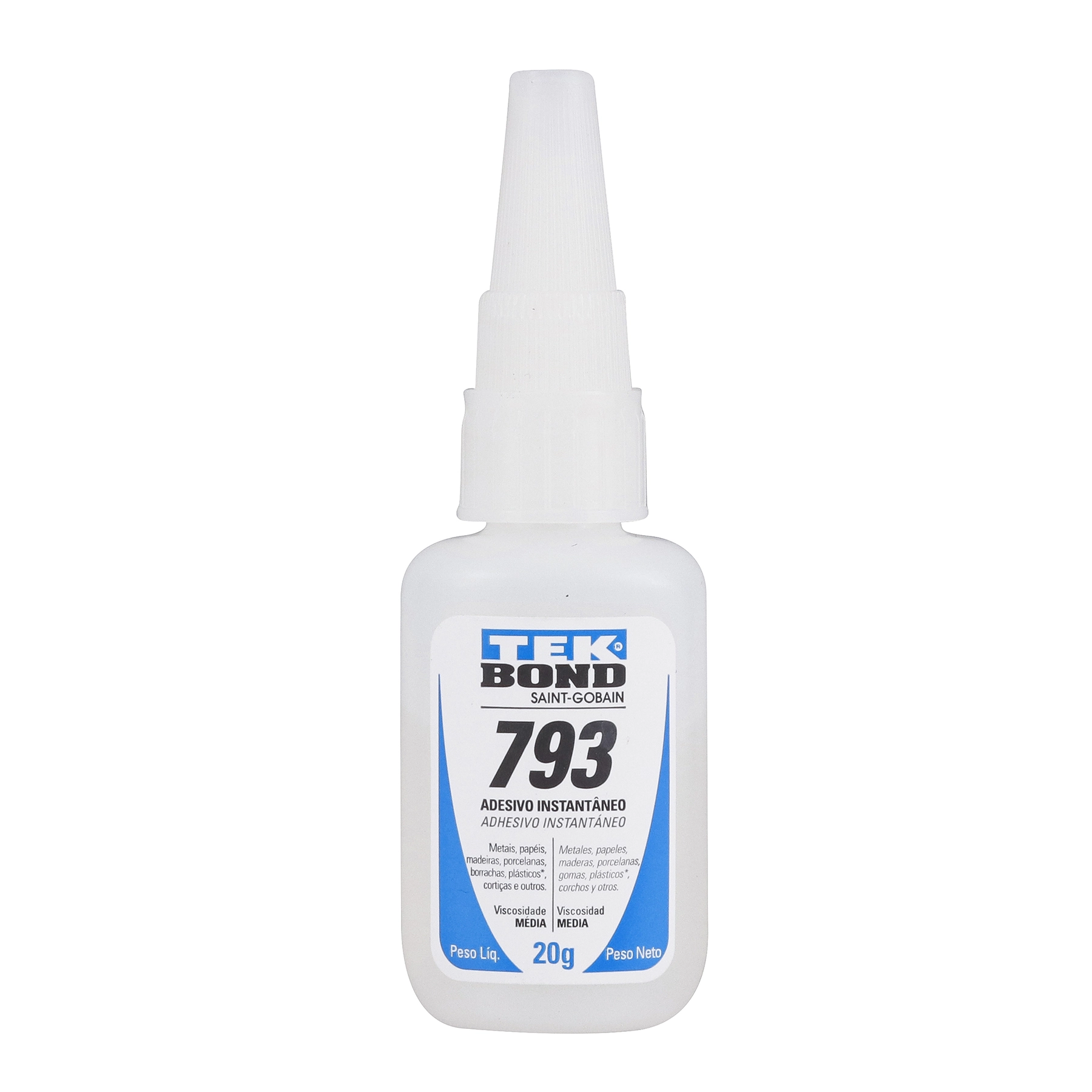 Adesivo Instantâneo para Uso Geral Transparente Bisnaga 20gr Tekbond